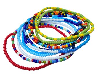 Stackable Stretch Bracelet Bundle Beaded Bracelets