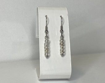 Beaded Earrings Dangle Stick Drop Earrings, Stainless Steel Earrings, Bridesmaid Gifts, Earrings for Her