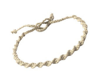 Hemp Tie Bracelet Men or Women Ankle Bracelets