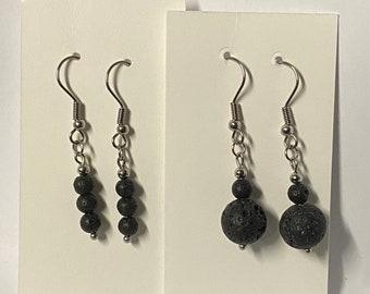 Lava Bead Earrings Dangle Diffuser Earrings Drop Earrings, Dangle Earrings, Drop Earrings