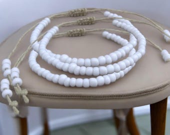 Stackable Hemp Bracelet Beaded Ankle Bracelet Handmade Hemp Bracelet Beach Anklet Hemp Jewelry Ankle Bracelet Boho Stackable Bracelet Boho