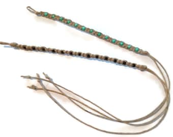 Necklace Collar Tie-on Hemp Bracelet Ankle Bracelet Handmade, Hemp Necklace, Women or Mens Jewelry, Summer Jewelry, Ankle Bracelet