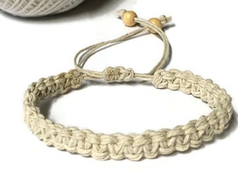 Mens Adjustable Hemp Bracelet, Ankle Bracelet  Mens Jewelry, Hemp Bracelets Handmade, Hemp Jewelry, Ankle Bracelet, Unisex Hemp Bracelet