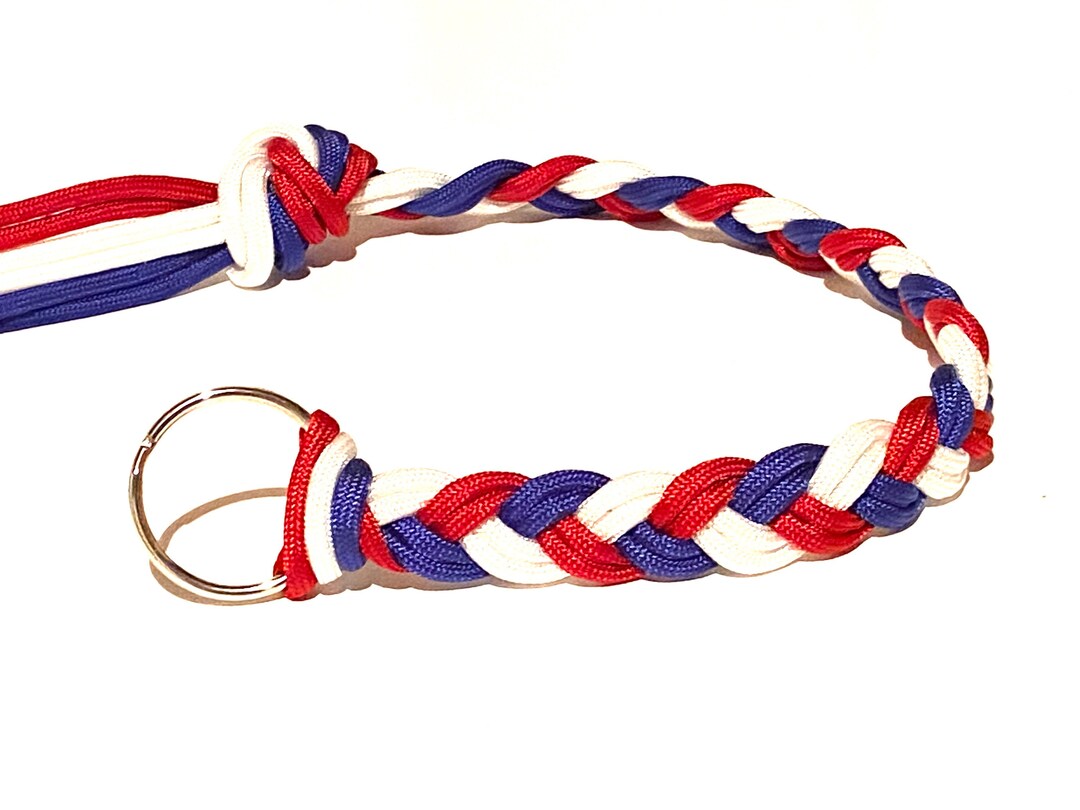822 Custom Braided Paracord Air Horn Pull Cord Semi Truck Red White Blue Air Horn Pull Cord