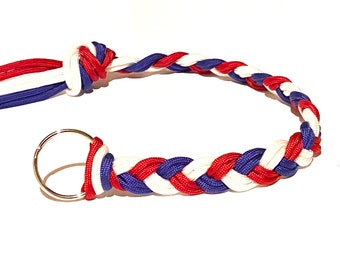 8-22” Custom Braided Paracord Air Horn Pull Cord Semi Truck Red White Blue Air Horn Pull Cord Gift For Trucker Gift Air Horn Yanker