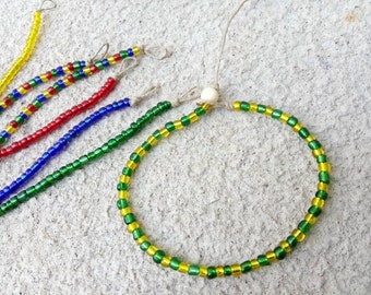 Hemp Ankle Bracelet with Bead and Loop Wood Bead Clasp Handmade Hemp Jewelry Candmjewelrydesigns Beach Anklets