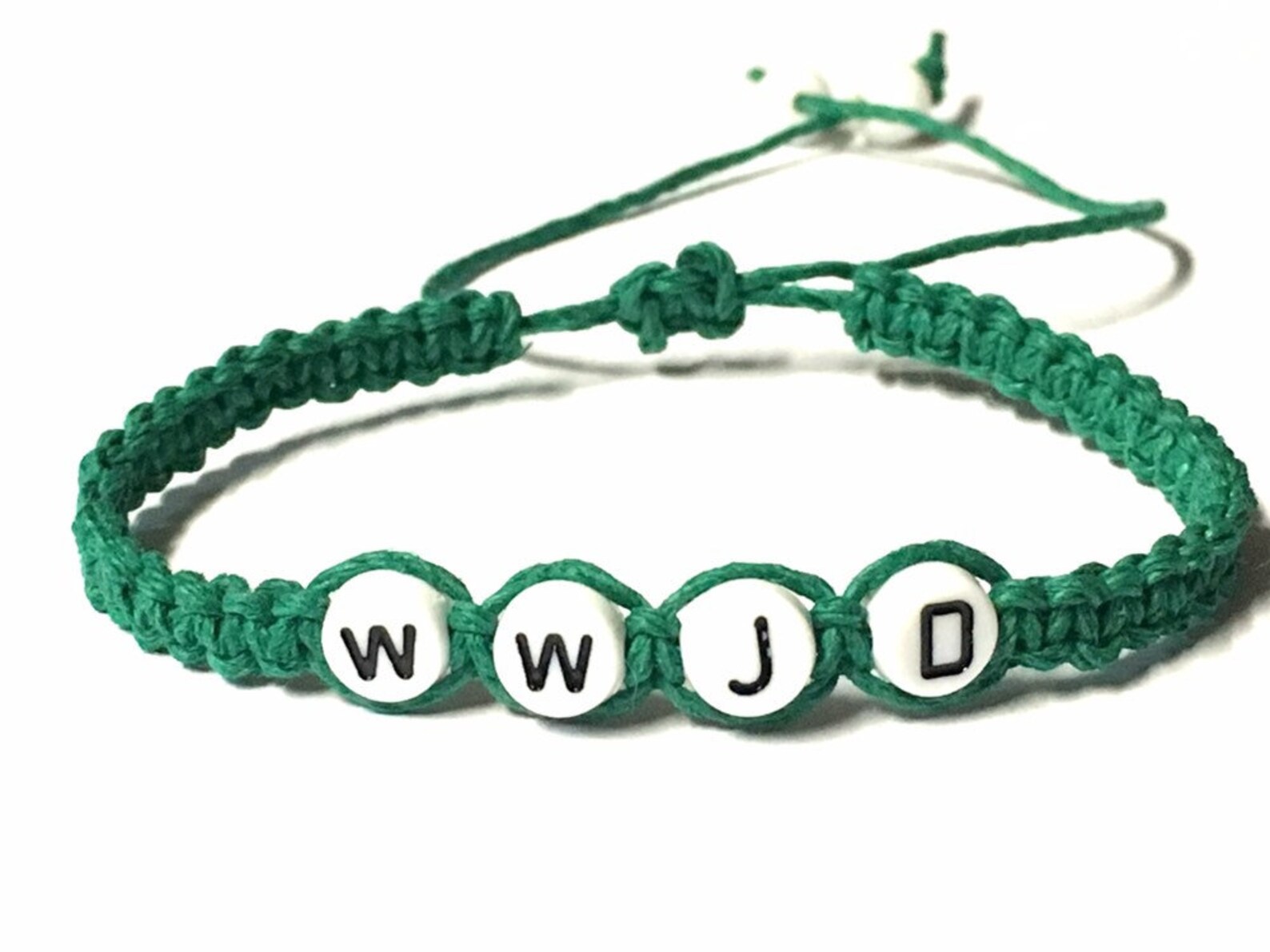 WWJD Bracelets Green Hemp Bracelet Wwjd Bracelet Christian Etsy