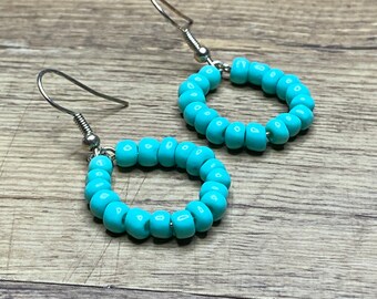 Beaded Earrings Nickel Free Hoop Earrings Dangle: Mystery Box, Christmas Stocking Stuffers