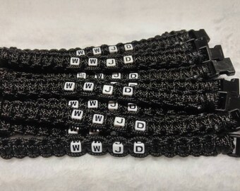 Paracord WWJD Bracelets Wwjd Bracelet Men Custom Jewelry Paracord Bracelet WWJD Name Bracelet Personalized Gift for Him or Her