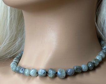 Labradorite Necklace Beaded Necklaces Mismatched Jewelry