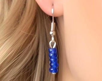 Beaded Dangle Earrings: Stainless Steel Drop Earrings, Bridesmaid Gifts