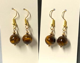 Simple Round Bead Dangle Hypoallergenic Earrings Gold Drop Beaded Earrings for Her Gifts