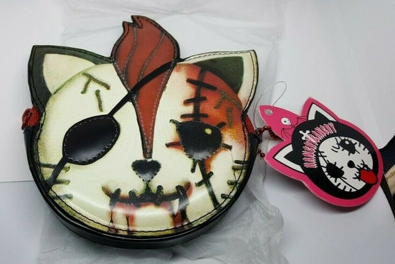 Hangry and Angry Cat Gothic Punk Wallet Coin Purse