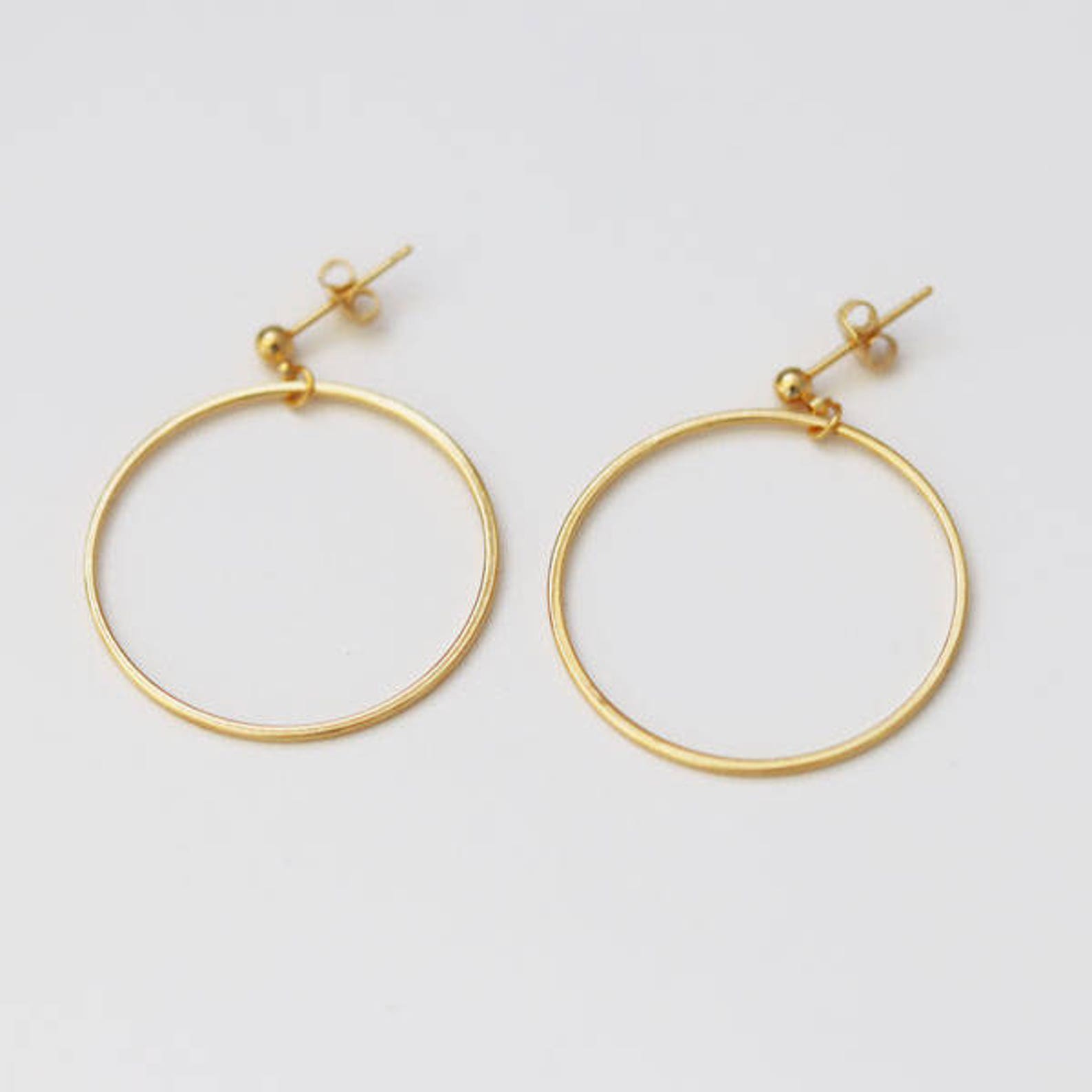 Hoop Stud Earrings Hoop Earrings Silver Hoop Earrings Gold - Etsy
