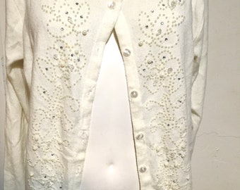 Pearl embroidered 1XL cardigan