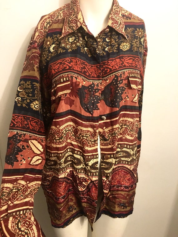 Silk blouse XL