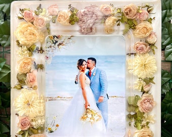 Wedding flowers preservation resin frame/ Picture frame resin