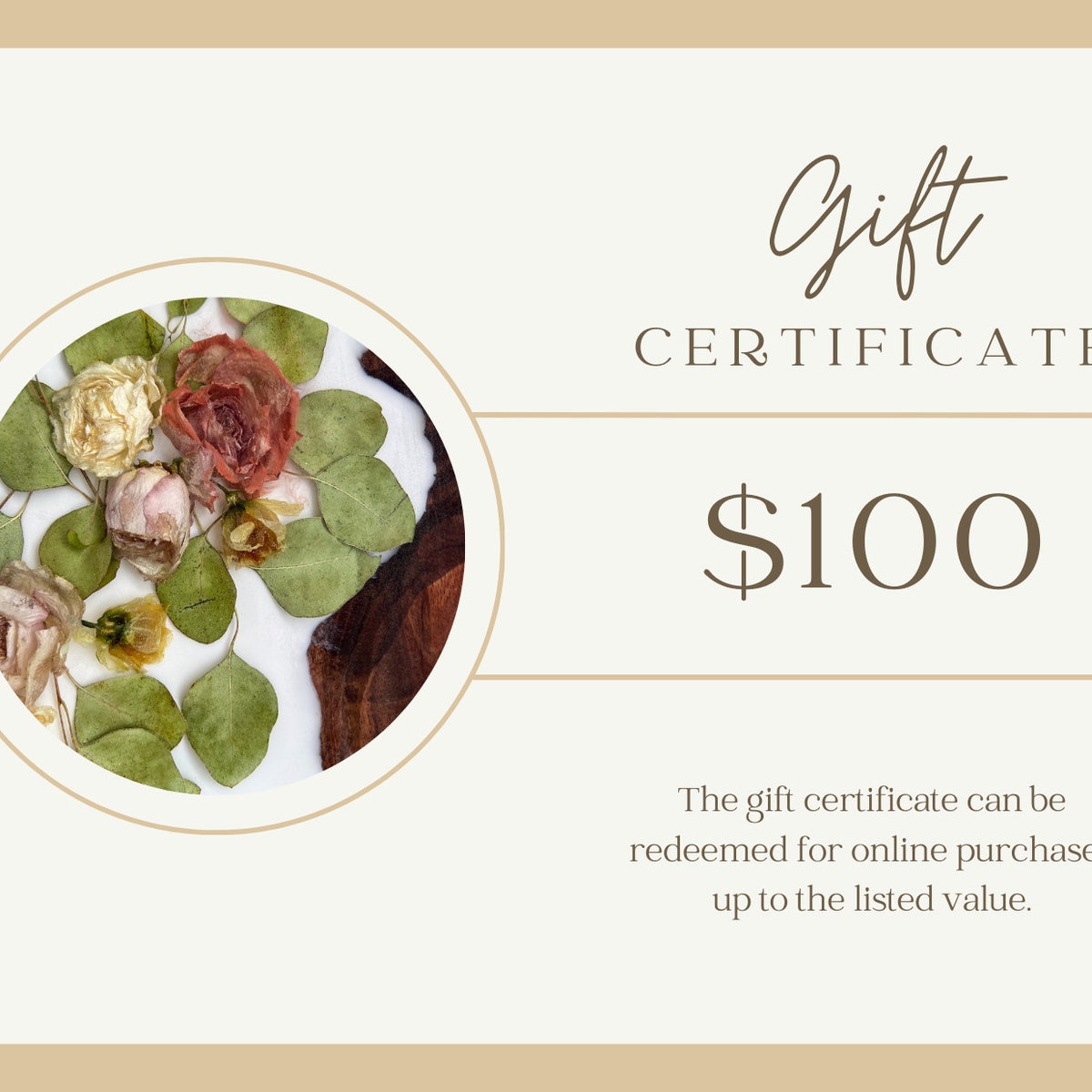 Gift Certificate Wedding Flowers Preservation - Etsy