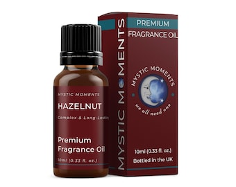 Aceite aromático Mystic Moments / Avellana - 10 ml - Ideal para jabones, velas, bombas de baño, quemadores de aceite, difusores y productos para el cuidado de la piel y el cabello.