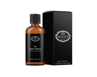 Mystix London / Dolor de garganta - Mezcla de aceites esenciales - 100 ml