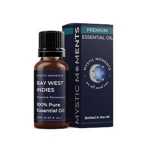 Mystic Moments | Bay West Indies Essential Oil 10ml - Pure & Natural Oil for Diffusers, Aromatherapy Massage Blends Vegan GMO Free