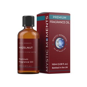 Mystic Moments | Óleo de fragrância de avelã - 100 ml - Perfeito para sabonetes, velas, bombas de banho, queimadores de óleo, difusores e itens de cuidados com a pele e cabelo