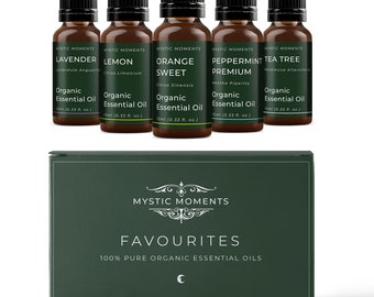 Gift Starter Pack of 5 Organic Favourite Essential Oils