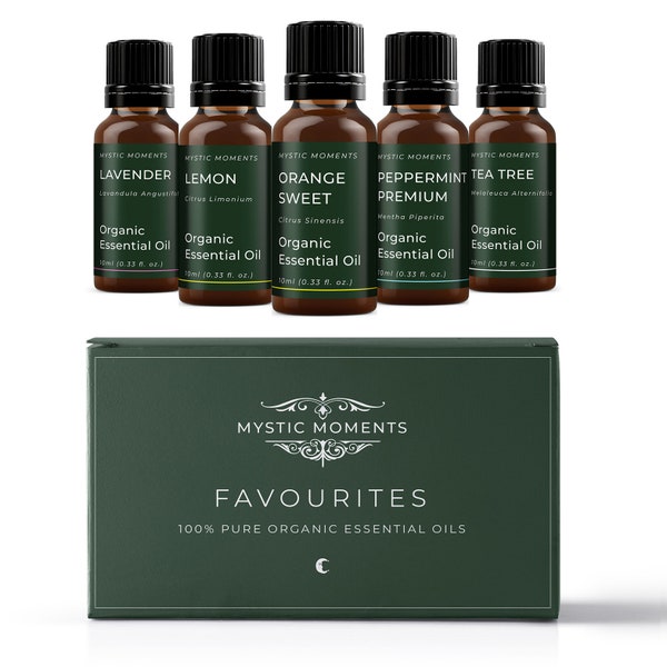 Gift Starter Pack of 5 Organic Favourite Essential Oils