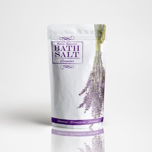Sales de baño de lavanda Mystic Moments (500 g) / Baño de inmersión natural para músculos, perfecto para piel, rostro y cuerpo. 100 % natural, vegano y sin OMG.
