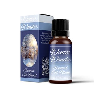 Mystix London / Mezcla de aceites perfumados Winter Wonder / Aroma festivo a naranja, pino y abeto / Ideal para difusores y baños de masaje / 10 ml