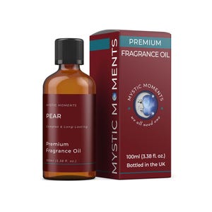 Mystic Moments | Pear Fragrance Oil - 100ml - Perfect for Soaps, Candles, Bath Bombs, Oil Burners, Diffusers and Skin & Hair Care Items