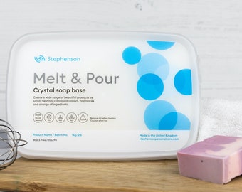 Melt and Pour Soap Base - White - SLS FREE - 1Kg