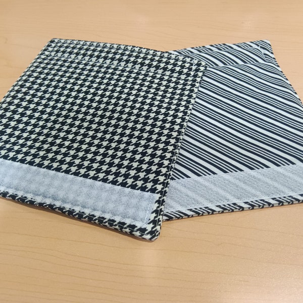 Luggage handle wrap for Travel - houndstooth