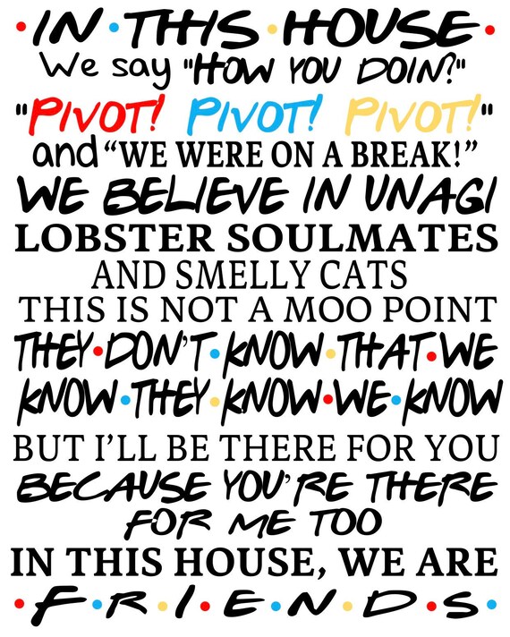 Friends Quotes Poster Pdf Jpeg Formats Etsy Friends Quotes Poster Pdf Jpeg Formats Etsy