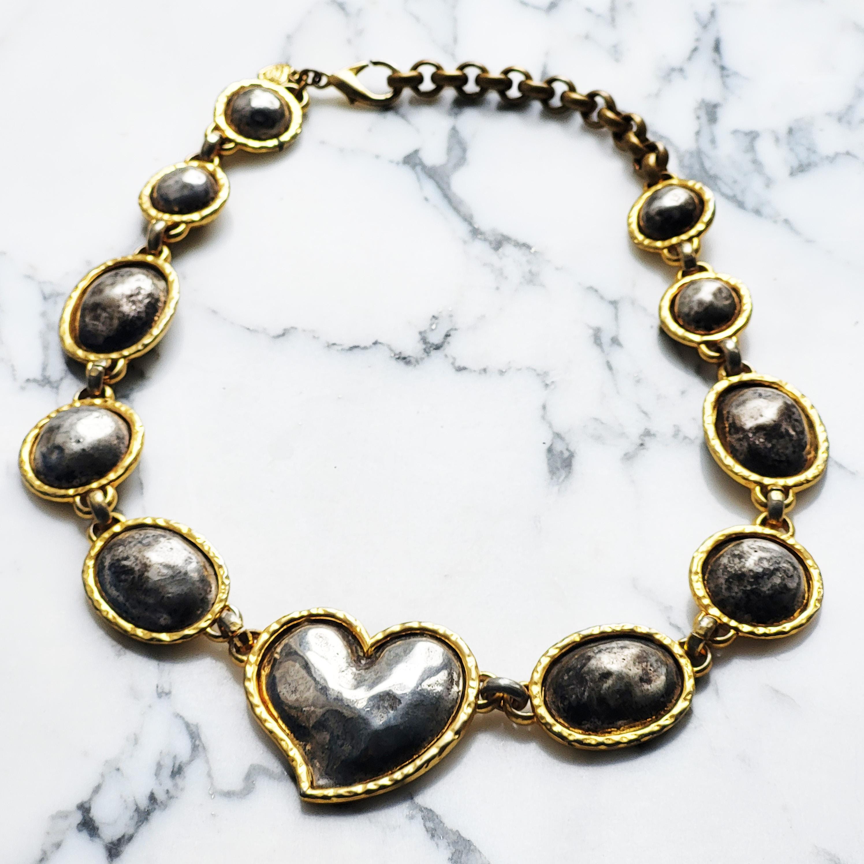 Boîte à Bijoux Vintage En Métal Doré - Cœur Édouard Rambaud - Occasion