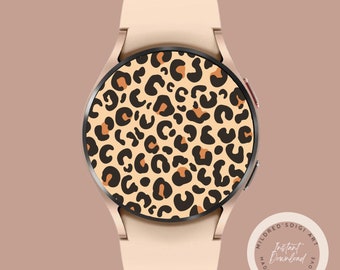 Cadran de montre Samsung Galaxy à imprimé léopard (téléchargement numérique)