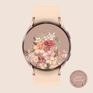 Fiori secchi Sfondo minimale per orologio Samsung Galaxy, sfondo per orologio, accessori per orologio Samsung, design del quadrante dell'orologio Samsung Galaxy