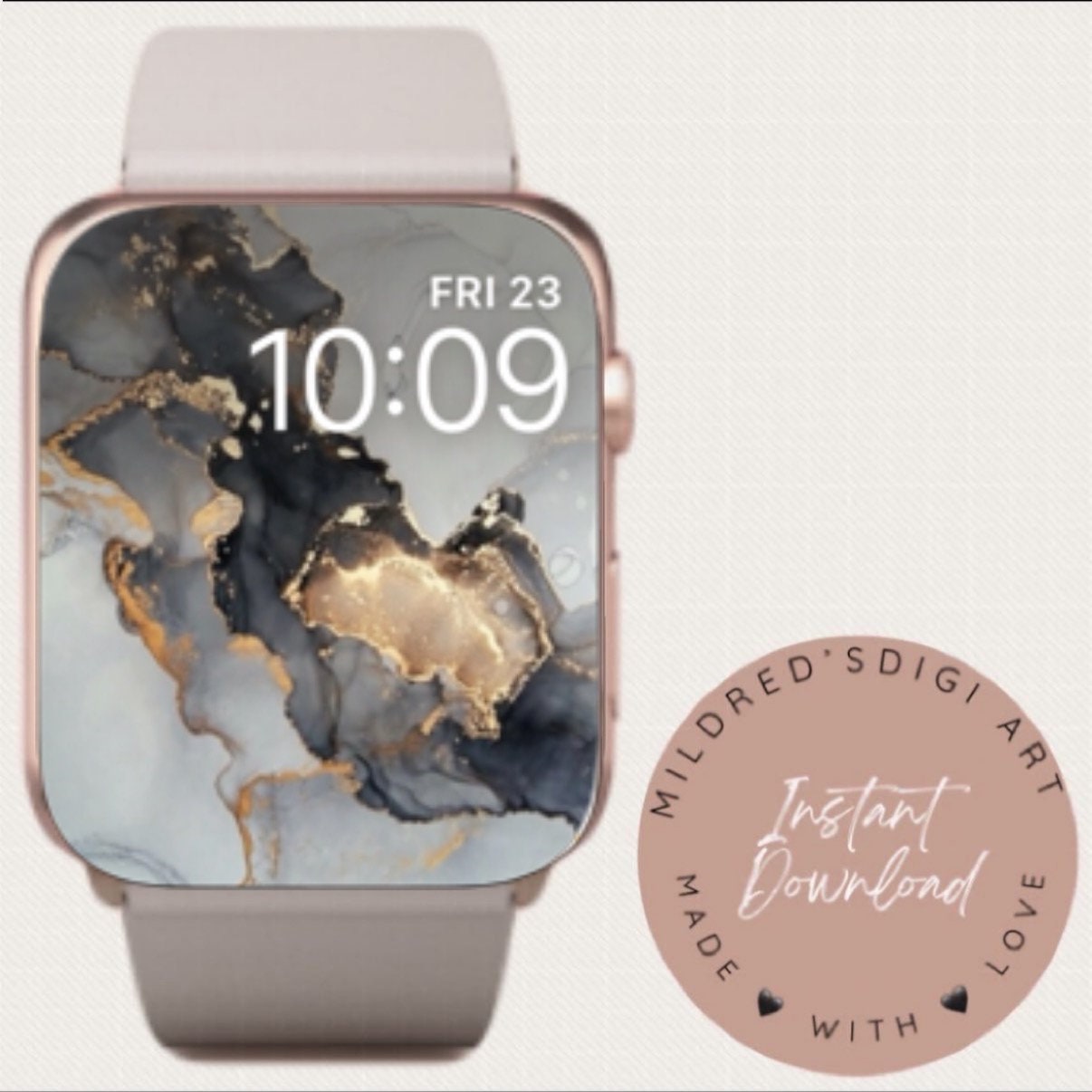 Rosegold Marble Apple Watch Face Marble Watch Face