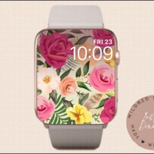 Beautiful Bright Floral Apple Watch Wallpaper, Watch Background , Apple Watch Accessories, Apple Watch Design,Apple Watch Face Design
