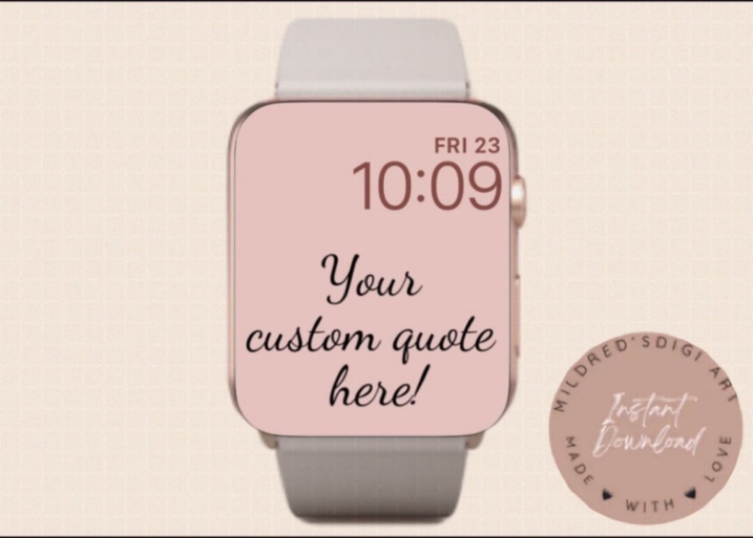 Custom Watch Wallpaper for Apple Watch, Personalised Message Watch