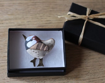 Sparrow brooch