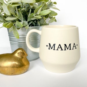 Mama Mug Cream Ceramic Mama Mug Coffee Mug for Mom Mug for Mom Mug for Mothers Motherhood Gift New Mom Gift image 1