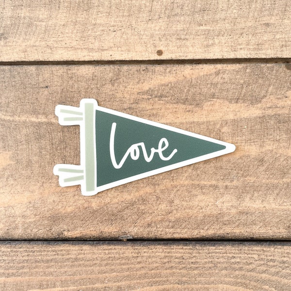 Love Banner Sticker | Love Pennant Sticker | Evergreen Banner Sticker | Waterbottle Sticker