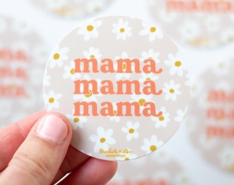 Mama Sticker | Vinyl Daisy Mama Sticker | Gift for Moms | Gift for Mama | Daisy Sticker | New Mom | Motherhood | Pink Daisy Sticker