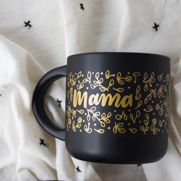 Mama Ceramic Mug - Mama Mug - Gift for Moms - Floral Mug - Mug for Mom - Mug for Mothers - Motherhood Gift - New Mom Gift