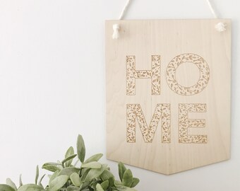 Home Hanging Wall Banner | Home Hanging Wall Art | Homebody Wall Art | Home Sign | Home Door Sign | Home Entryway Sign
