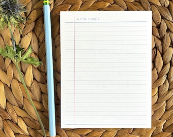 Lined Notepad: Lined Paper for Notes & Lists