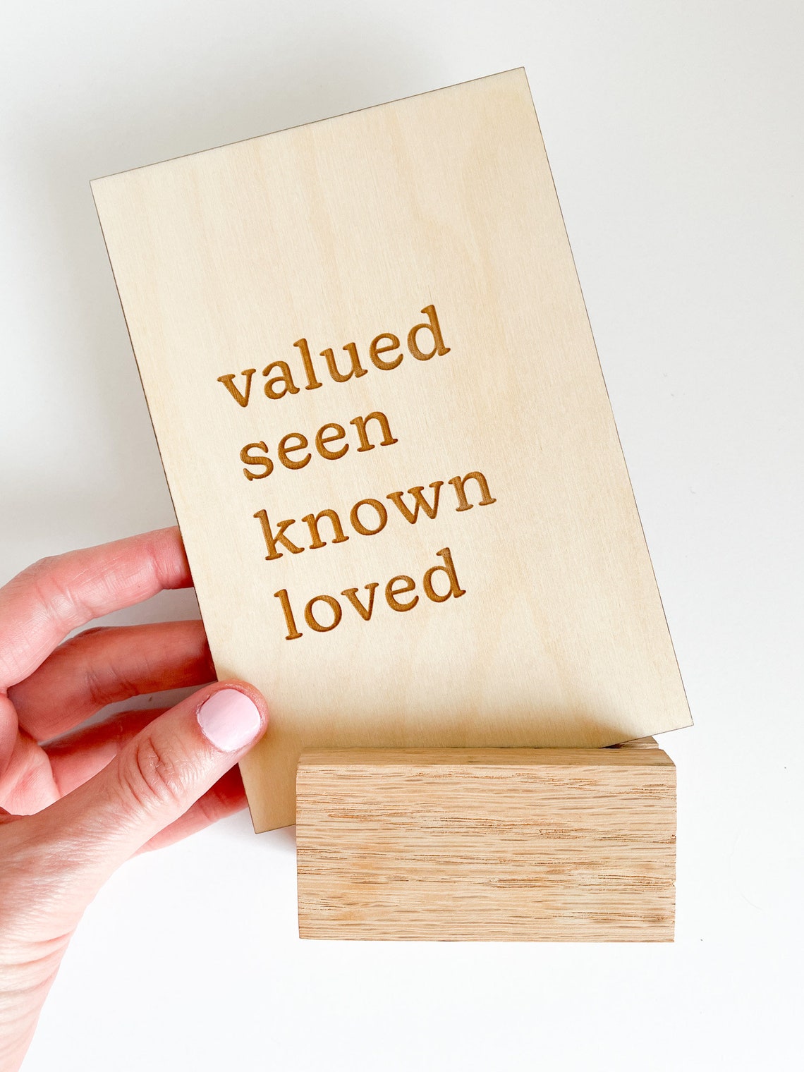 Valued Seen Known Loved Artwork Encouraging Artwork Wooden Etsy