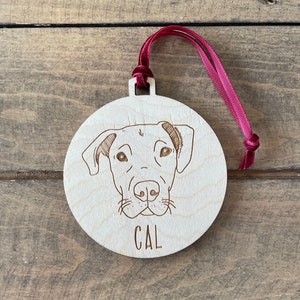 Custom Pet Portrait Ornament Custom Dog Portrait Custom Pet Ornament Remembrance Ornament Personalize Pet Portrait Illustration image 9