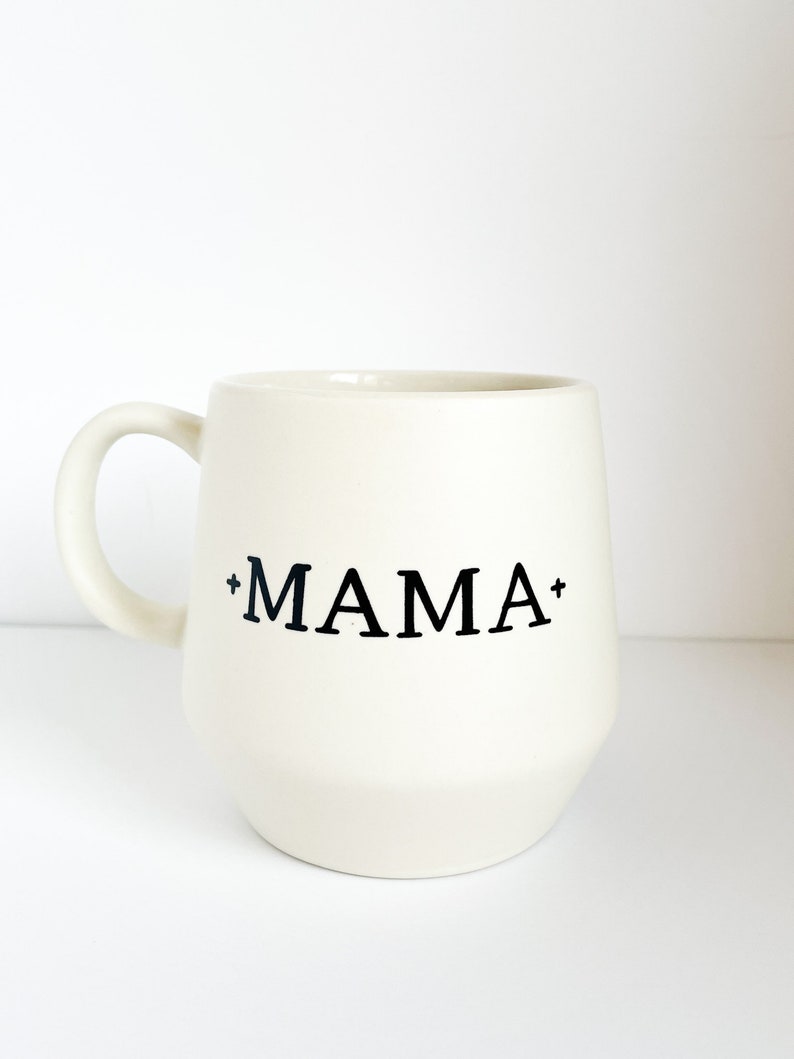 Mama Mug Cream Ceramic Mama Mug Coffee Mug for Mom Mug for Mom Mug for Mothers Motherhood Gift New Mom Gift image 2